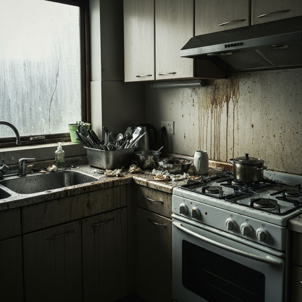 주방 청소 청소 전